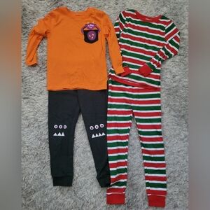 Kids Halloween and Christmas Pajama Set